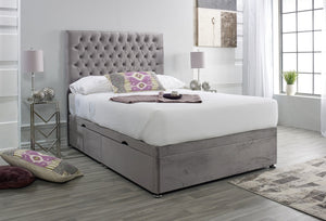 Chesterfield Ottoman Storage Bed Left Side Opening