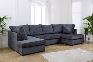 Meridian Fabric Full Back U Shaped Sofa