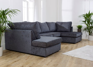 Meridian Fabric Full Back U Shaped Sofa