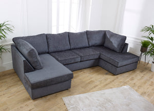 Meridian Fabric Full Back U Shaped Sofa