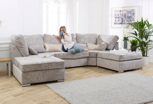 Belgravia Fabric U Shaped Sofa